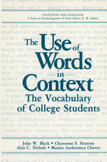 The use of words in context : the vocabulary of college students