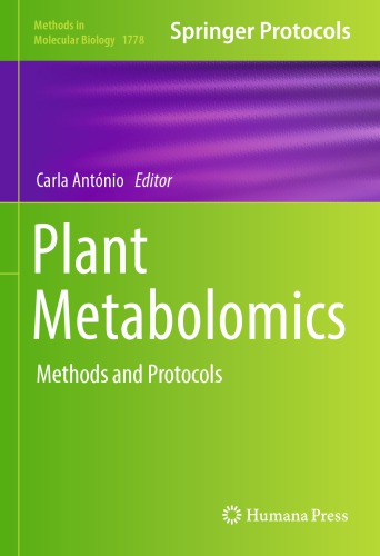 Plant Metabolomics Methods and Protocols