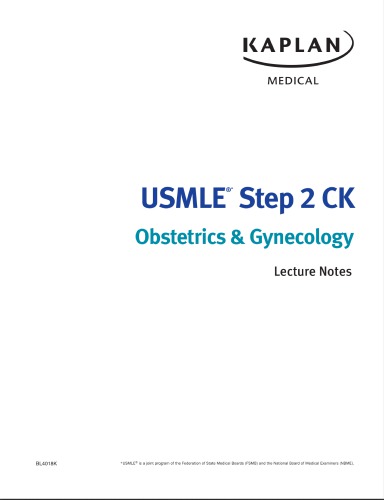 USMLE Step 2 CK Lecture Notes 2017