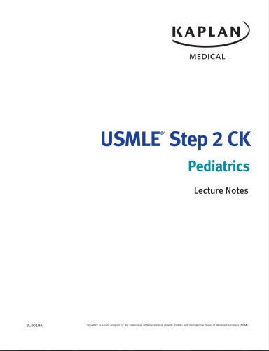 USMLE Step 2 CK Lecture Notes 2017