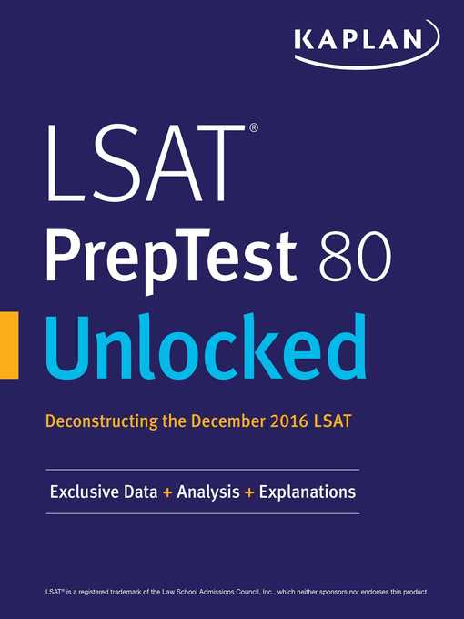 LSAT PrepTest 80 Unlocked