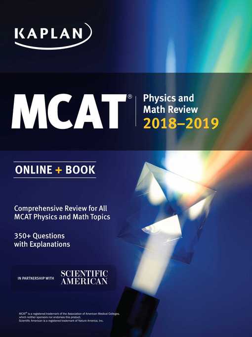 MCAT Physics and Math Review 2018-2019