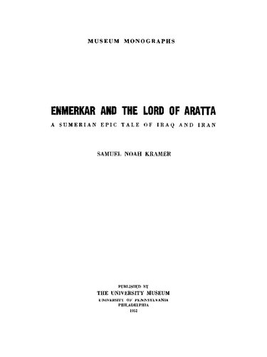 Enmerkar and the Lord of Aratta