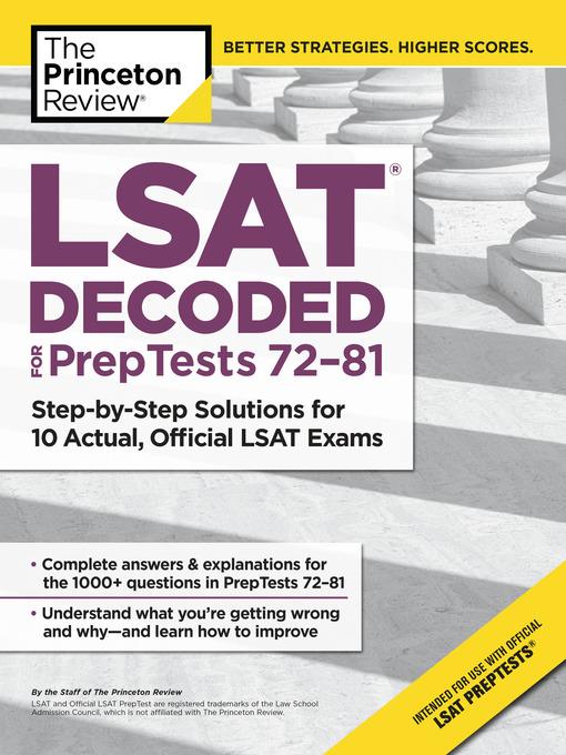 LSAT Decoded (PrepTests 72-81)