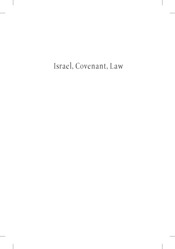 Israel, Covenant, Law