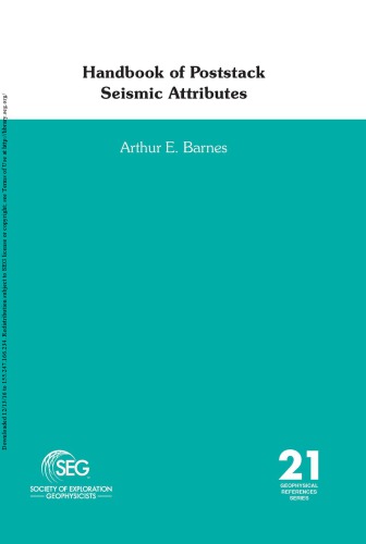 Handbook of poststack seismic attributes