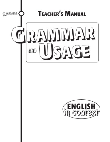 Grammer and Usage