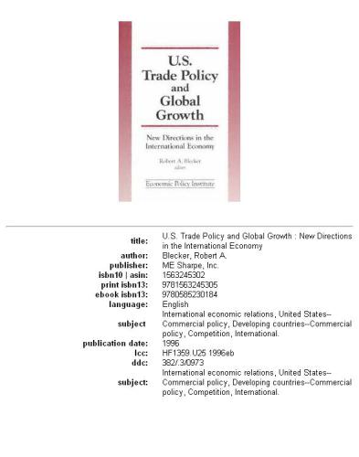 U.S. Trade Policy And Global Growth