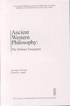 Ancient Western Philosophy