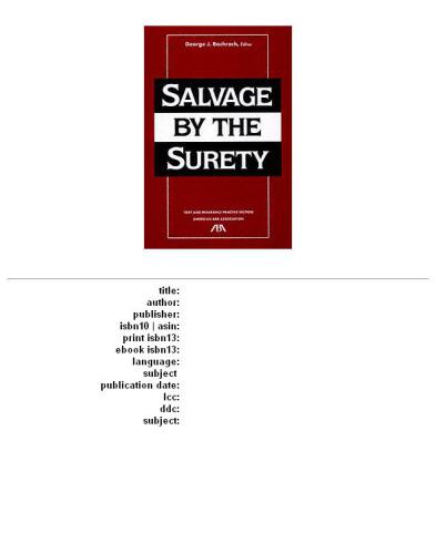 Salvage By The Surety