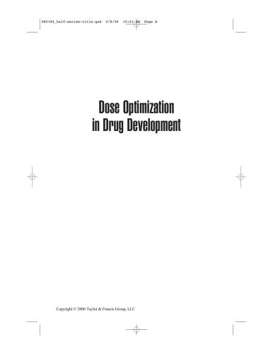 Dose Optimization in Drug Development