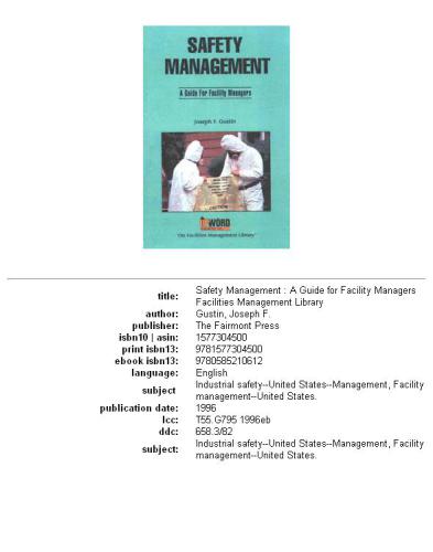 Safety Management A Guide For Facility Managers