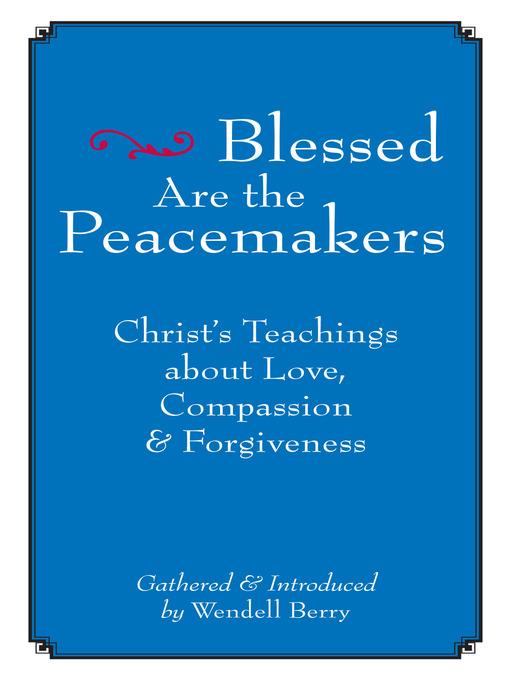 Blessed Are the Peacemakers