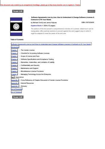 Software Agreements Line By Line