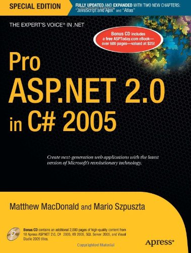 Pro ASP.NET 2.0 in C# 2005 [With CD-ROM]