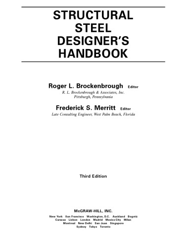 Structural steel designer's handbook