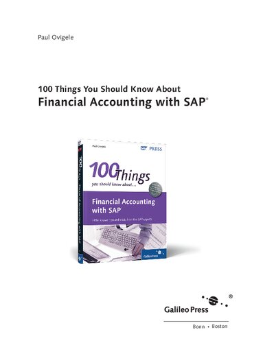 100 Things You Should Know about Financial Accounting with SAP