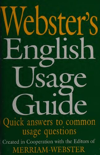Webster's English Usage Guide
