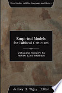 Empirical Models for Biblical Criticism