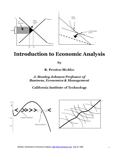 Introduction To Economic Analysis