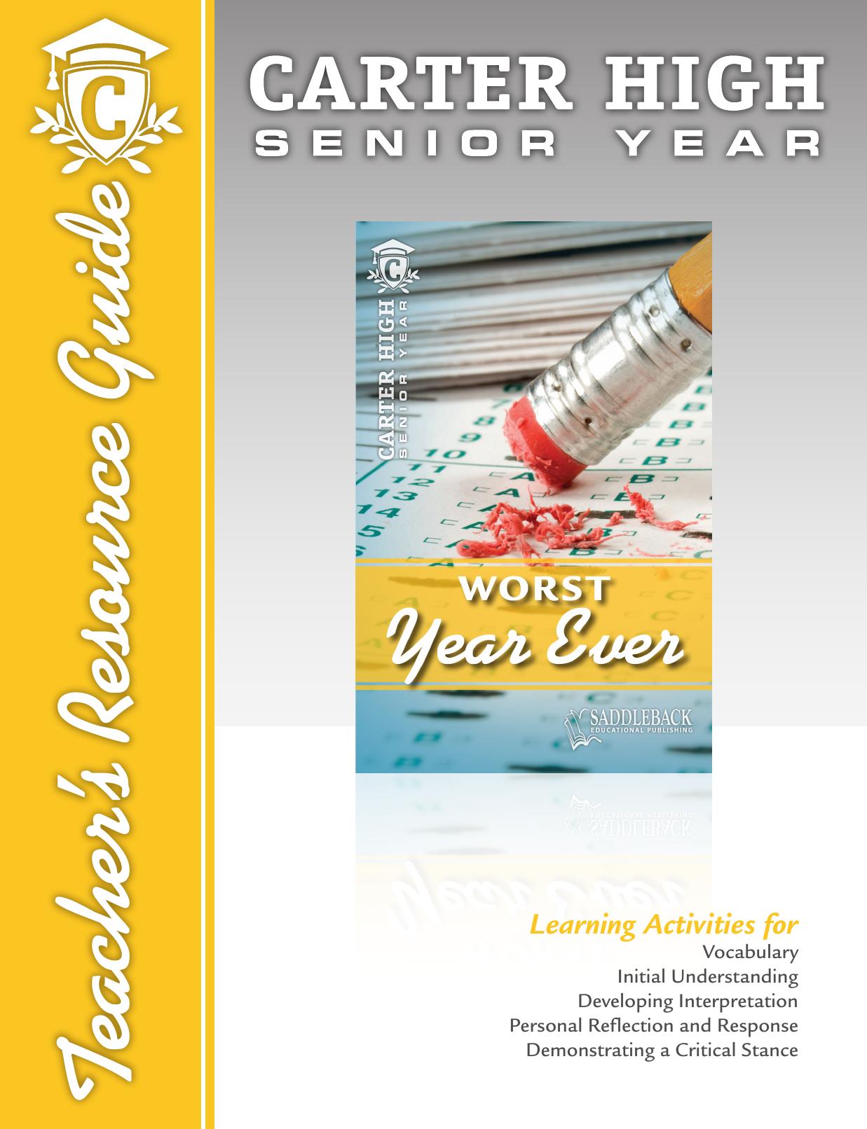 The Worst Year Ever Teacher's Resource Guide CD