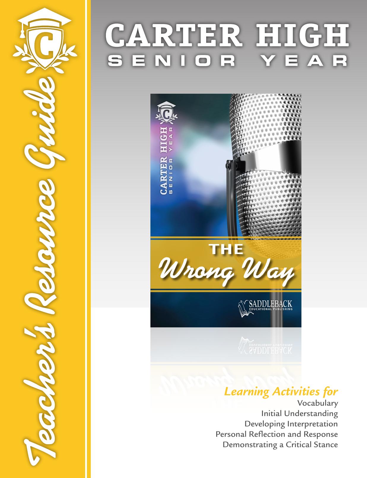 The Wrong Way Teacher's Resource Guide CD