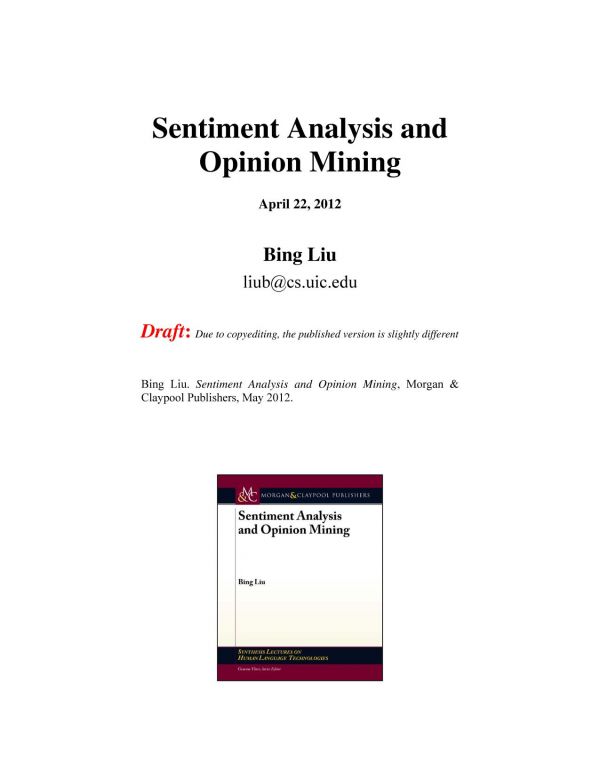 Sentiment Analysis and Opinion Mining