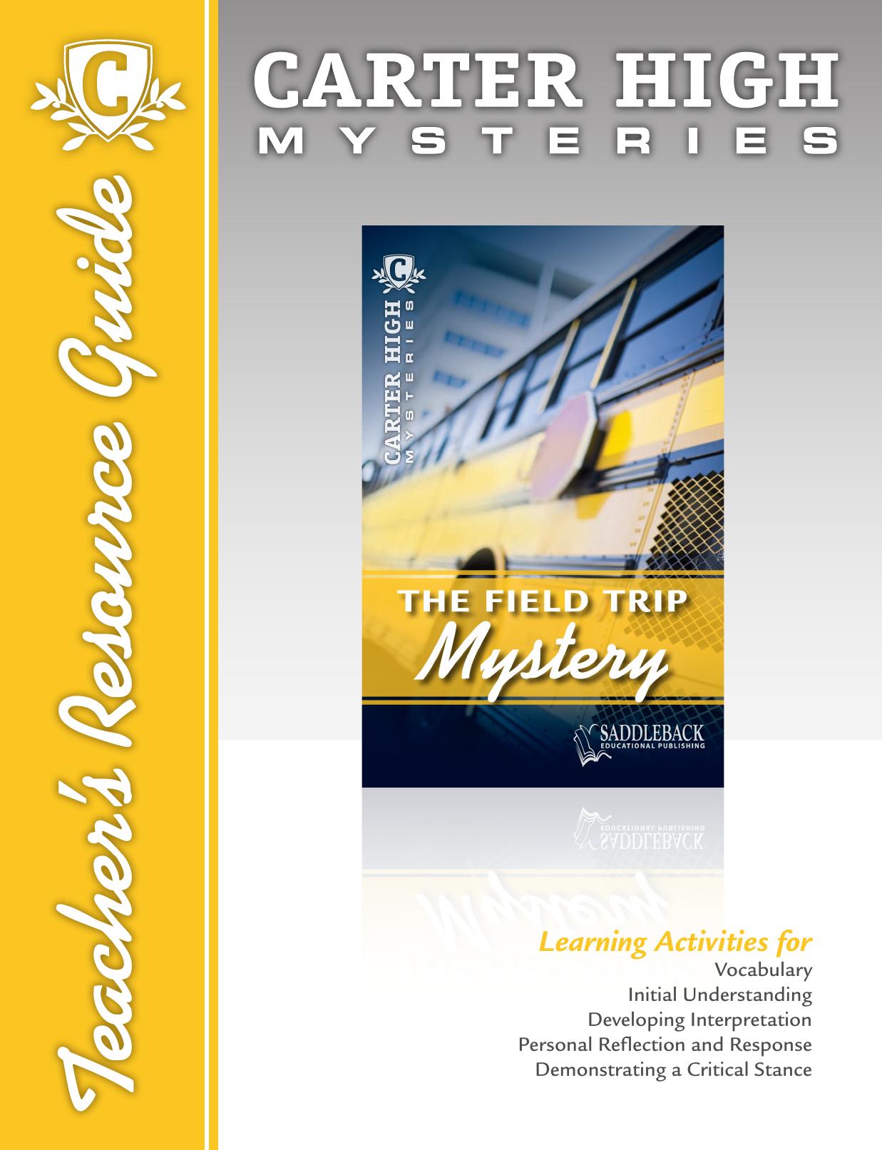 The Field Trip Mystery Teacher's Resource Guide CD
