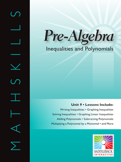 Pre-Algebra: Inequalities and Polynomials