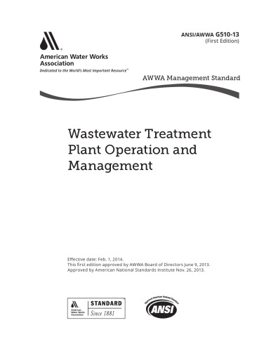 Wastewater treatment plant operation and management