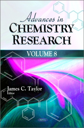 Advances in chemistry research. Volume 8