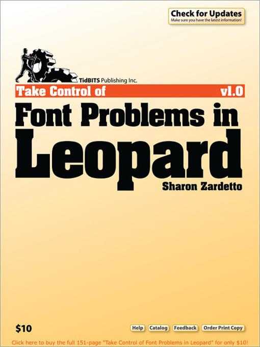 Take Control of Font Problems in Leopard