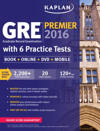 GRE Premier 2016 with 6 Practice Tests