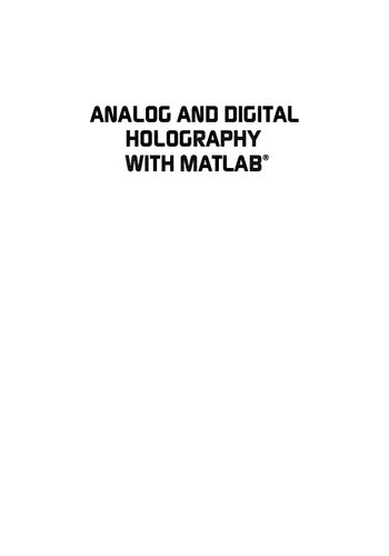 Analog and Digital Holography with MATLAB