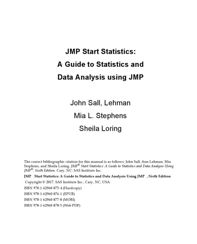 Jmp Start Statistics