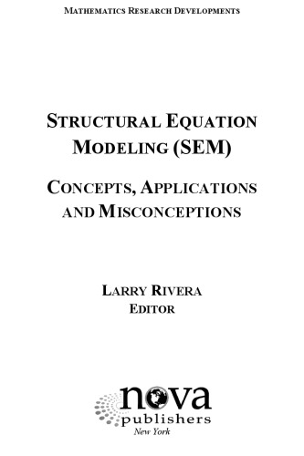 Structural equation modeling (SEM) : concepts, applications, and misconceptions