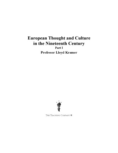 European Thought and Culture in the 19th Century