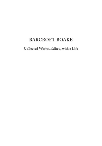 Barcroft Boake : collected works, edited, with a life