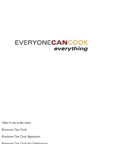 Everyone can cook everything