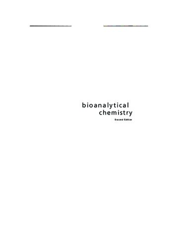 Bioanalytical Chemistry (2nd Edition)