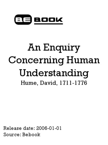 An Enquiry Concerning Human Understanding