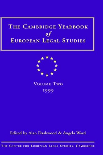 Cambridge Yearbook of European Legal Studies Vol 2, 1999