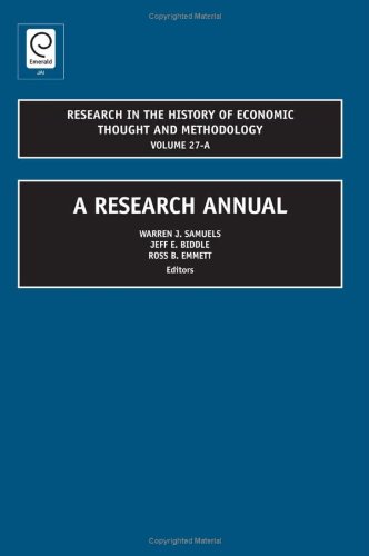 Research in the History of Economic Thought and Methodology, Volume 27A