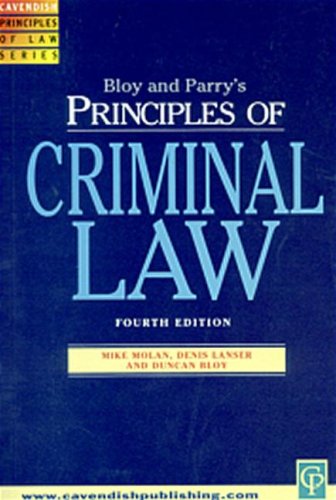 Principles Of Criminal Law (Principles Of Law Series)