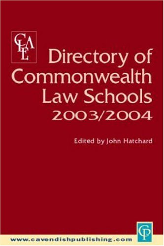 Directory of Commonwealth Law Schools 2003-2004