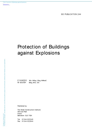 Protection of buildings against explosions