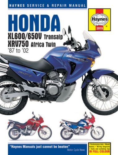 Honda XL600/650V Transalp, XRV750 Africa Twin '87 to '02