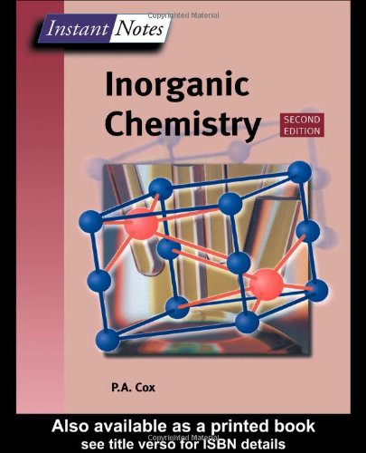 Instant Notes Inorganic Chemistry