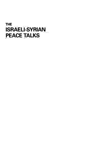 The Israeli-Syrian Peace Talks