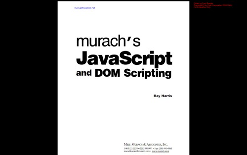 Murach's JavaScript and DOM Scripting